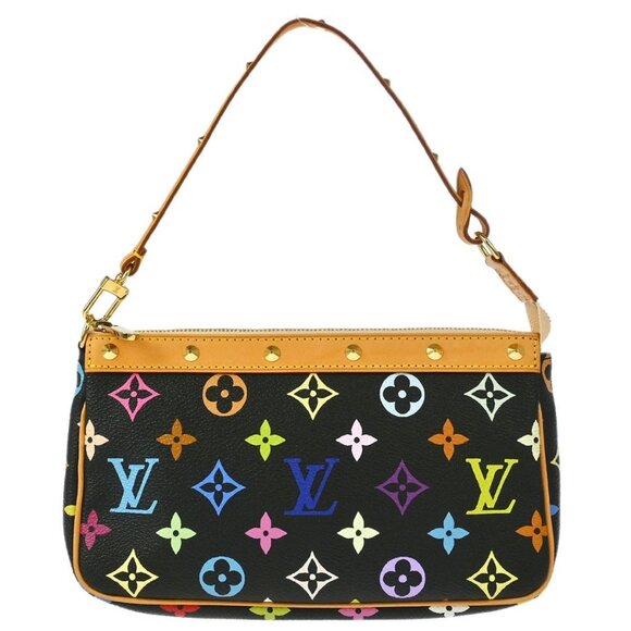 Louis Vuitton Black Multicolor Pochette Accessoires M92648 SL1023 195753 - Picture 1 of 7